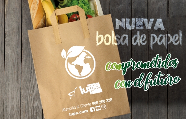 Lupa estrena sus nuevas bolsas de papel cómodas y ecológicas