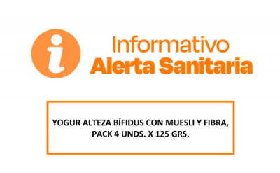 Informativo alerta sanitaria
